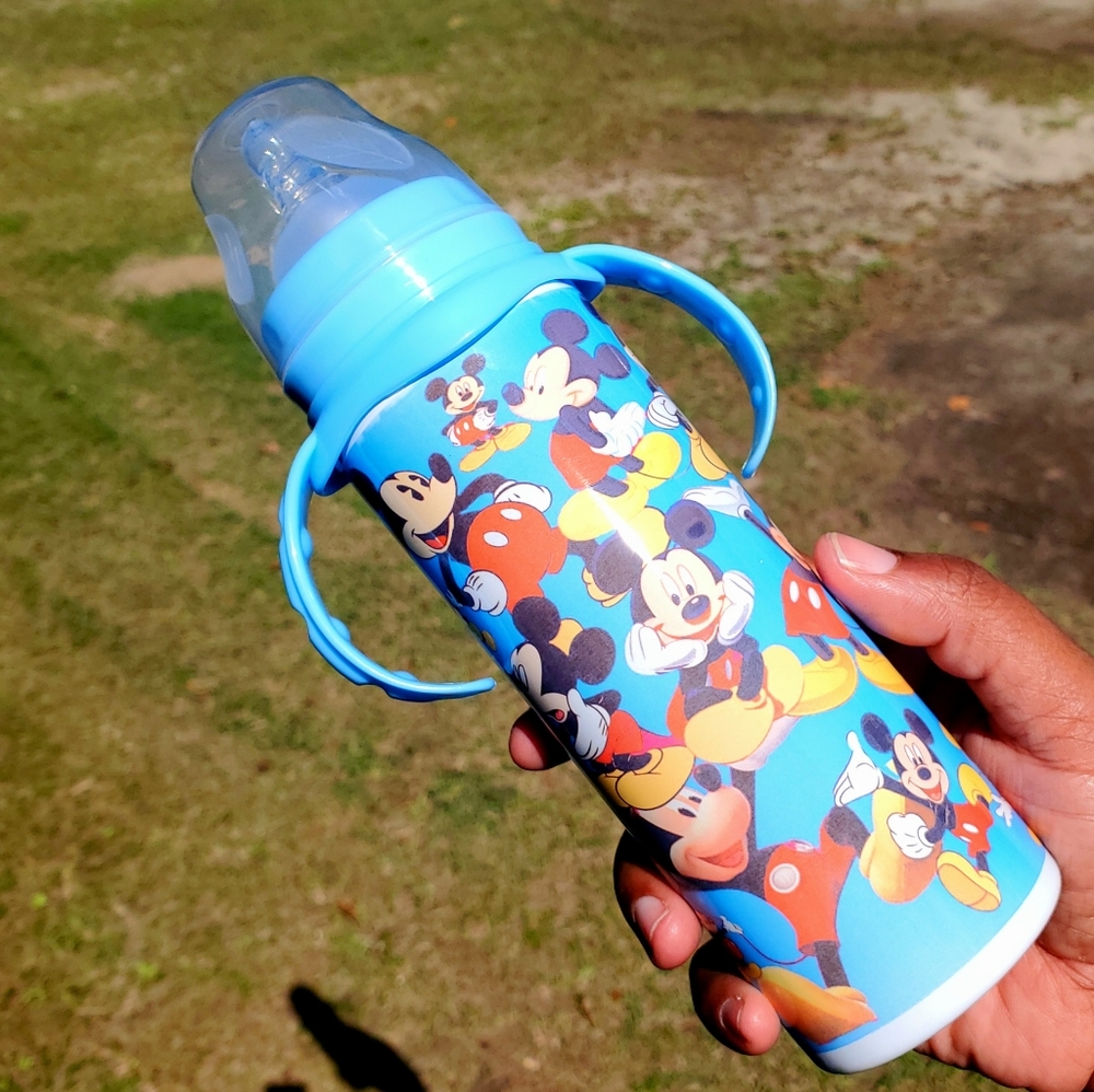 Custom Tumbler baby Bottle Mickey Mouse